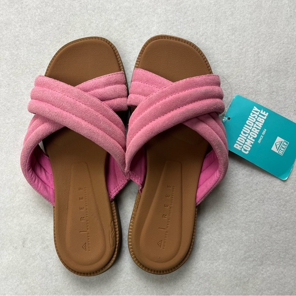 Reef Pink Lofty Lux X Slip On Open Toe Casual Shoes Sandals Size 6 NWT CJ0669 - Picture 3 of 5